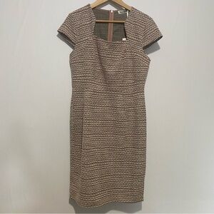 Grace Karin Tweed Sheath Dress Women’s Cap Sleeve Work Office‎ Large Preppy NWT
